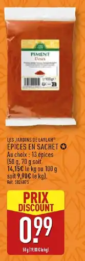 ALDI Les jardins de laylah épices en sachet offre