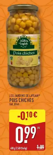 ALDI Les jardins de laylah pois chiches offre
