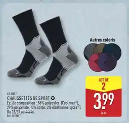 ALDI CHAUSSETTES DE SPORT offre