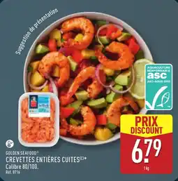 ALDI Golden seafood crevettes entières cuites offre