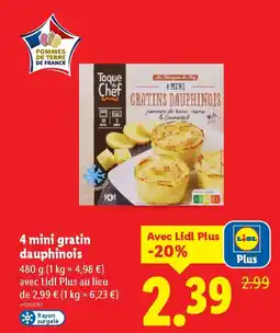 Lidl 4 mini gratin dauphinois offre