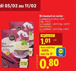 Lidl Riz basmati en sachet offre
