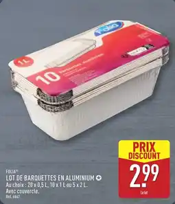 ALDI Folia lot de barquettes en aluminium offre