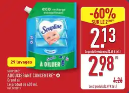 ALDI Soupline adoucissant concentré offre