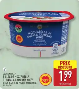 ALDI Cucina nobile billes de mozzarella di bufala campana aop offre