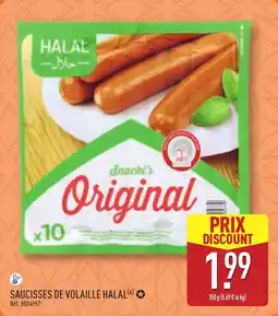 ALDI Saucisses de volaille halal offre