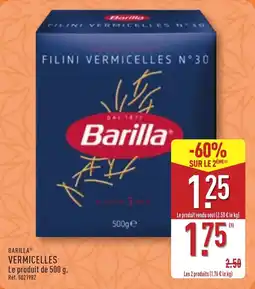ALDI Barilla vermicelles offre