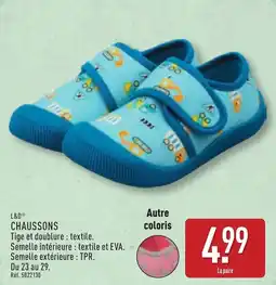 ALDI L&d chaussons offre