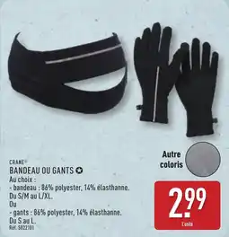ALDI Crane bandeau ou gants offre