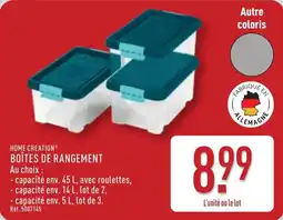 ALDI Home creation boîtes de rangement offre