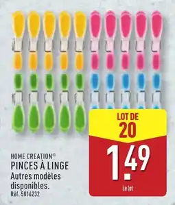 ALDI Home creation pinces à linge offre