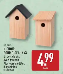 ALDI Belavi nichoir pour oiseaux offre