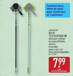 ALDI Gardenline balai télescopique offre