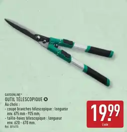 ALDI Gardenline outil télescopique offre