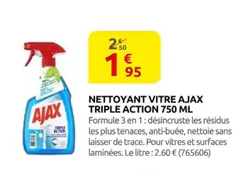 Rural Master Ajax nettoyant vitre triple action 750 ml offre