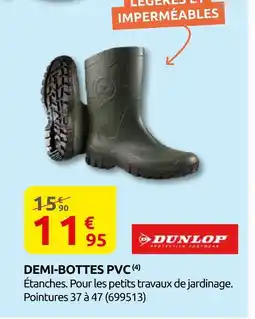 Rural Master Dunlop demi-bottes pvc offre