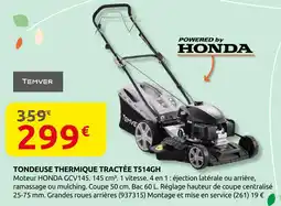 Rural Master Temver tondeuse thermique tractée t514gh offre