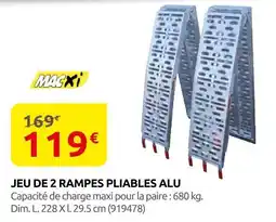 Rural Master Mac xi jeu de 2 rampes pliables alu offre