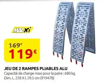 Mac xi jeu de 2 rampes pliables alu