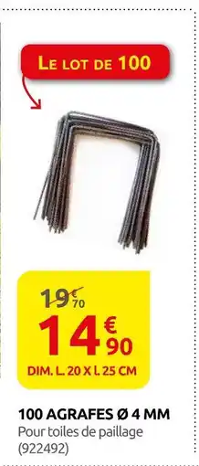 Rural Master 100 agrafes ø 4 mm offre