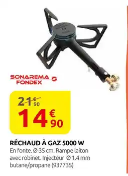 Rural Master Sonarema fondex réchaud à gaz 5000 w offre