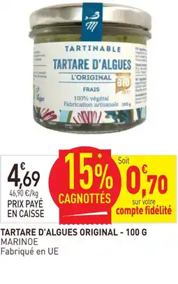 naturéO Marinoe tartare d'algues original - 100 g offre
