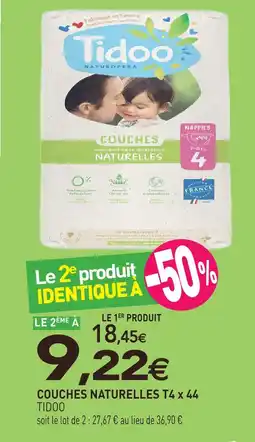 naturéO Tidoo couches naturelles t4 x 44 offre