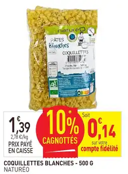 naturéO Naturéo coquillettes blanches offre