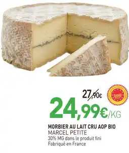naturéO Marcel petite morbier au lait cru aop bio offre