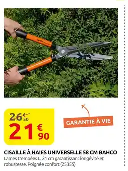 Rural Master Bahco cisaille à haies universelle 58 cm offre