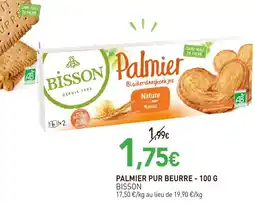 naturéO Bisson palmier pur beurre - 100 g offre