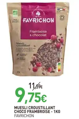 naturéO Favrichon muesli croustillant choco frambroise - 1kg offre