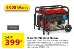 Rural Master Temver groupe électrogène ge6500m offre