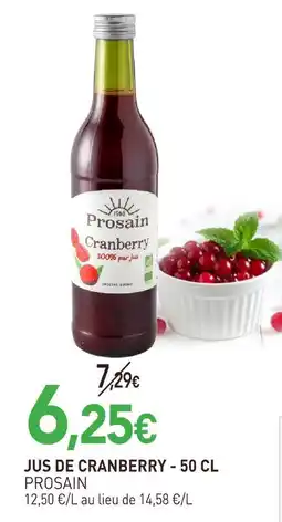 naturéO Prosain jus de cranberry offre