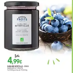naturéO Saveurs et fruits sublime myrtille - 310 g offre
