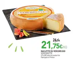 naturéO Vercorette raclette du vercors bio offre