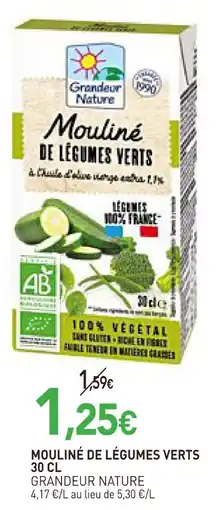 naturéO Grandeur nature mouliné de légumes verts 30 cl offre