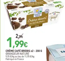 naturéO Grandeur nature crème café brebis x2 - 200 g offre