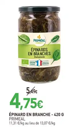 naturéO Primeal épinard en branche - 420 g offre