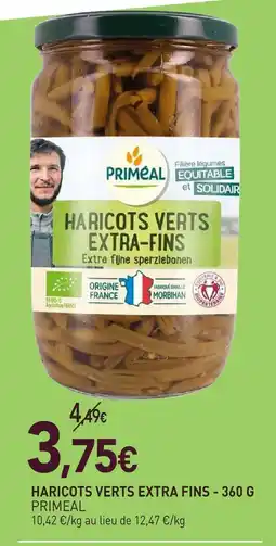 naturéO Primeal haricots verts extra fins - 360 g offre