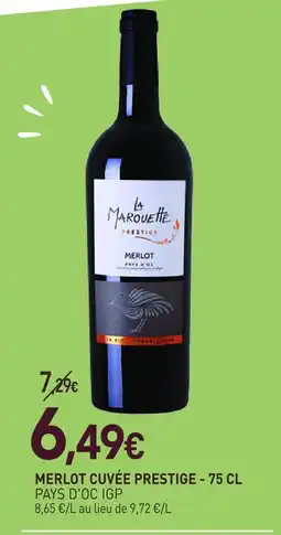 naturéO Merlot cuvée prestige - 75 cl offre