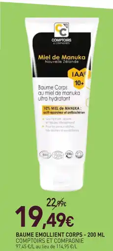 naturéO Comptiors et compagnie baume emollient corps offre