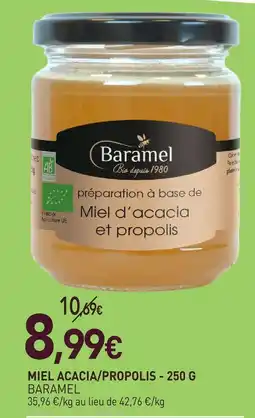 naturéO Baramel miel acacia/propolis - 250 g offre
