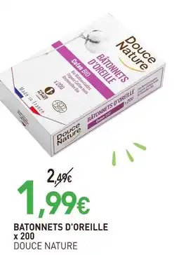 naturéO Douce nature bâtonnets d'oreille offre