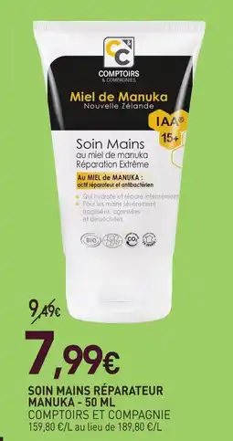 naturéO Comptoires et compagnie soin mains réparateur manuka offre