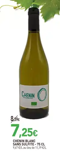 naturéO Chenin blanc sans sulfite - 75 cl offre
