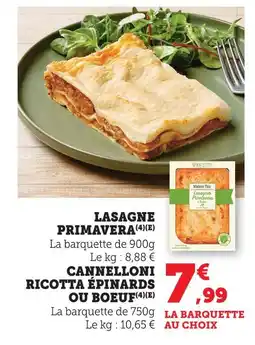 Super U Lasagne primavera offre