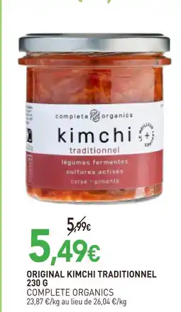 naturéO Complete organics original kimchi traditionnel offre