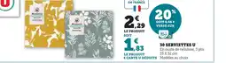 Super U U 30 serviettes offre