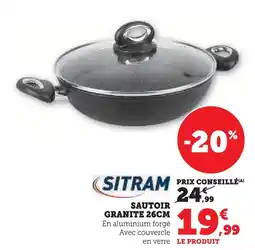 Super U Sitram sautoir granite 26 cm offre